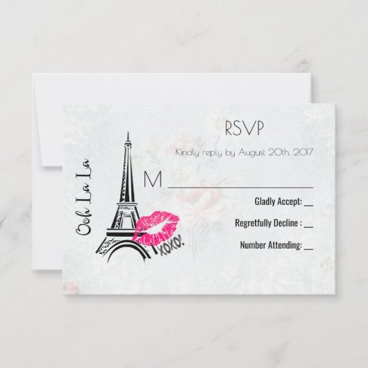 Ooh La La Paris Eiffel Tower  RSVP (Voorkant)
