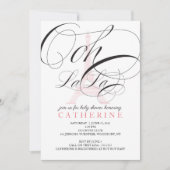 Ooh La La Paris France Baby shower Invitation (Devant)