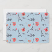 Ooh la la Paris Invitation d'anniversaire (Dos)