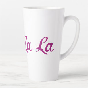 Ooh La La Script Magenta Latte Mok