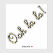 Ooh La La ! Sticker en or (Feuille)