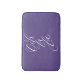 Ooh La Lettering Ultra Violet Paarse kleur Badmat (Voorkant Verticaal)