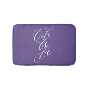 Ooh La Lettering Ultra Violet Paarse kleur Badmat