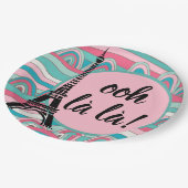 Ooh la/Monogram French Chic Eiffel Tower Papieren Bordje (Gekanteld)