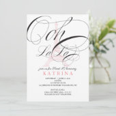 Ooh La Paris France Sweet 16 Invitation Kaart (Staand voorkant)