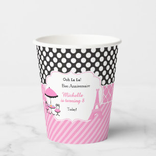 Ooh la Paris Tea Birthday Party Papieren Bekers