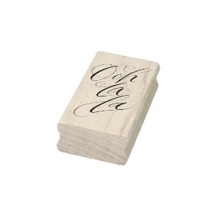 Ooh La - Sensuous Feminine Lettering Motto Rubberstempel
