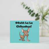Oohh La Chihuahua T-shirts en cadeaus Briefkaart (Staand voorkant)