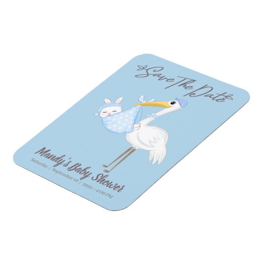 Ooie Ooie Ooie Blue Shower Bewaar de Datum Magneet (Linkerzijde)