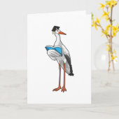 Ooievaar als leraar met boek kaart (Gele Bloem)