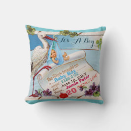 OOIEVAAR, BABY EN SHAMROCKS Floral Boy Baby Stats Kussen