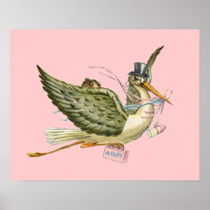 OOIEVAAR BABY MEISJE FEESTJE ,crème Poster