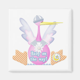 Ooievaar Baby op de weg Magneet