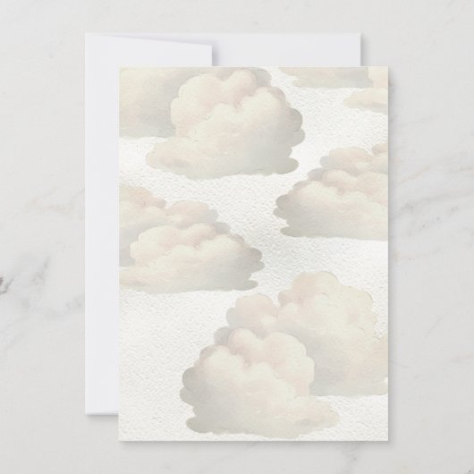 Ooievaar Baby shower Lint Bow Speciale Levering Kaart (Achterkant)