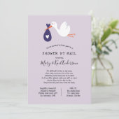 Ooievaar Baby Shower per Post Kaart (Staand voorkant)