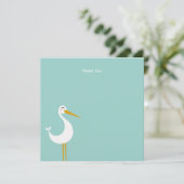 Ooievaar dank je bedankkaart (Staand voorkant)