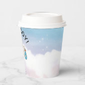 Ooievaar Het is een Jongen Baby shower Papieren Bekers (Links)