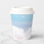 Ooievaar Het is een Jongen Baby shower Papieren Bekers (Achterkant)