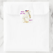 Ooievaar Levering Baby Vierkante Sticker (Tas)