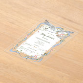 Ooievaar Lint en Bow Baby shower Acryl Uitnodigingen (Laagn)