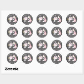 Ooievaar Meisjes Baby shower Favor Sticker (Vel)