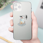 Ooievaar met Baby Funny Sticker - Aangepaste tekst (Telefoon)