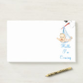 Ooievaar met Baby Grappige Sticky Notes (Op bureau)