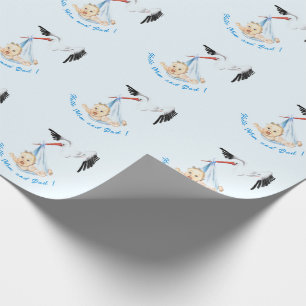 Ooievaar met Baby shower Grappig inpakpapier