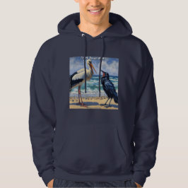 Ooievaar Raaf Dol – Strandvogel Gebabbel Hoodie