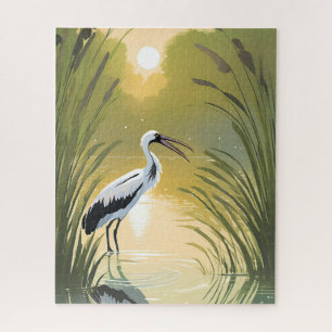 Ooievaarmoeras   Nationaal park Everglades Aquarel Legpuzzel