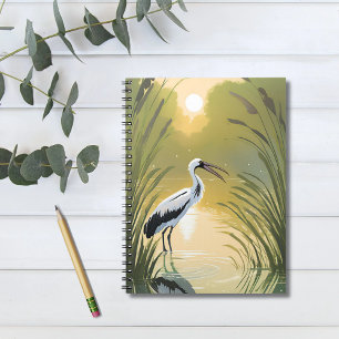 Ooievaarmoeras Nationaal park Everglades Aquarel Notitieboek