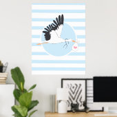 Ooievaarsbevalling Medisch Kantoor Schattige Poste Poster (Thuiskantoor)