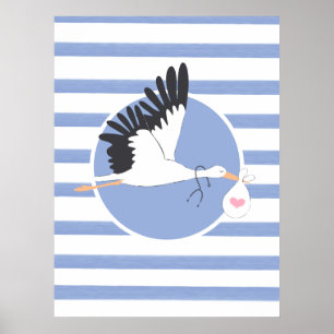 Ooievaarsbevalling Medisch Kantoor Schattige Poste Poster