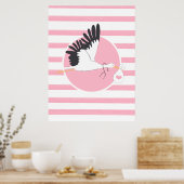 Ooievaarsbevalling Medisch Kantoor Schattige Poste Poster (Keuken)