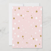 Ooievaarsbloemen, Sterren Baby shower Kaart (Achterkant)