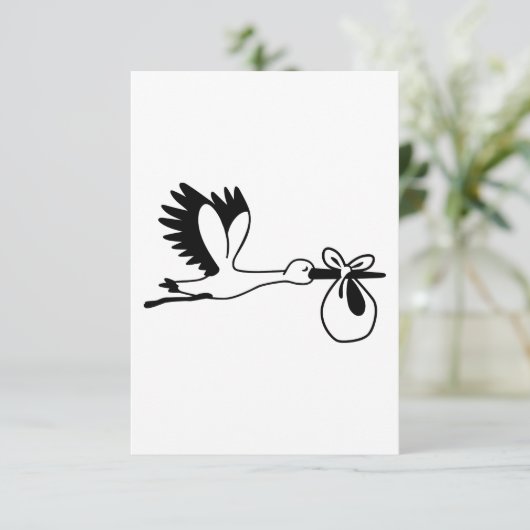 Ooievaarszwangerschap Aankondiging (Staand voorkant)