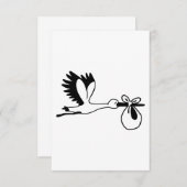 Ooievaarszwangerschap Aankondiging (Voorkant / Achterkant)