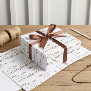 Ooit een adelaar, altijd een adelaar. Brown en Whi Inpakpapier Vel
