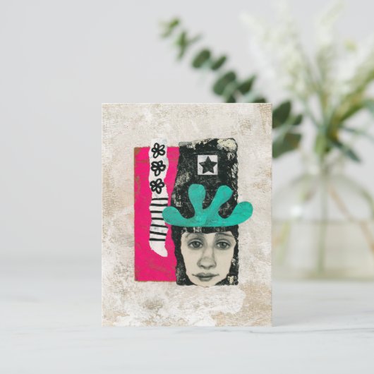 Ooit en altijd een krankzinnig Briefkaart - Abstra (Staand voorkant)