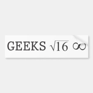 Ooit geeks bumpersticker