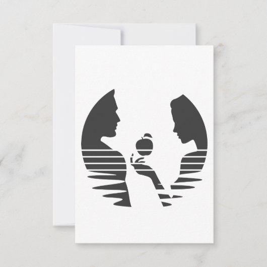 Ooit hands een Apple aan Adam, zwarte versie 1/3 Bedankkaart (Voorkant)