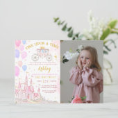 Ooit Magische Prinses Kasteel Verjaardag Kaart (Staand voorkant)