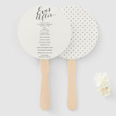 Ooit na Calligrafiescript Chic Wedding Program Handwaaier (Voorkant en achterkant)