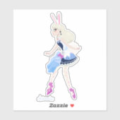 Ooit na hoge bunny blanc Alice paasticker Sticker (Vel)