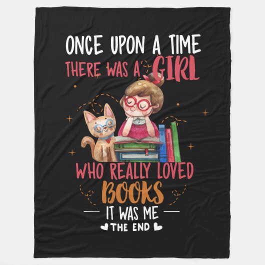 Ooit was er een meisje dat echt boekt fleece deken (Voorkant)