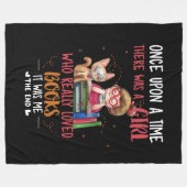 Ooit was er een meisje dat echt boekt fleece deken (Voorkant (Horizontaal))