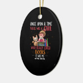 Ooit was er een meisje dat echt boekt keramisch ornament (Links)