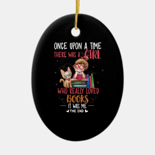 Ooit was er een meisje dat echt boekt keramisch ornament (Voorkant)