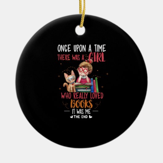 Ooit was er een meisje dat echt boekt keramisch ornament (Voorkant)