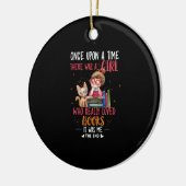 Ooit was er een meisje dat echt boekt keramisch ornament (Links)